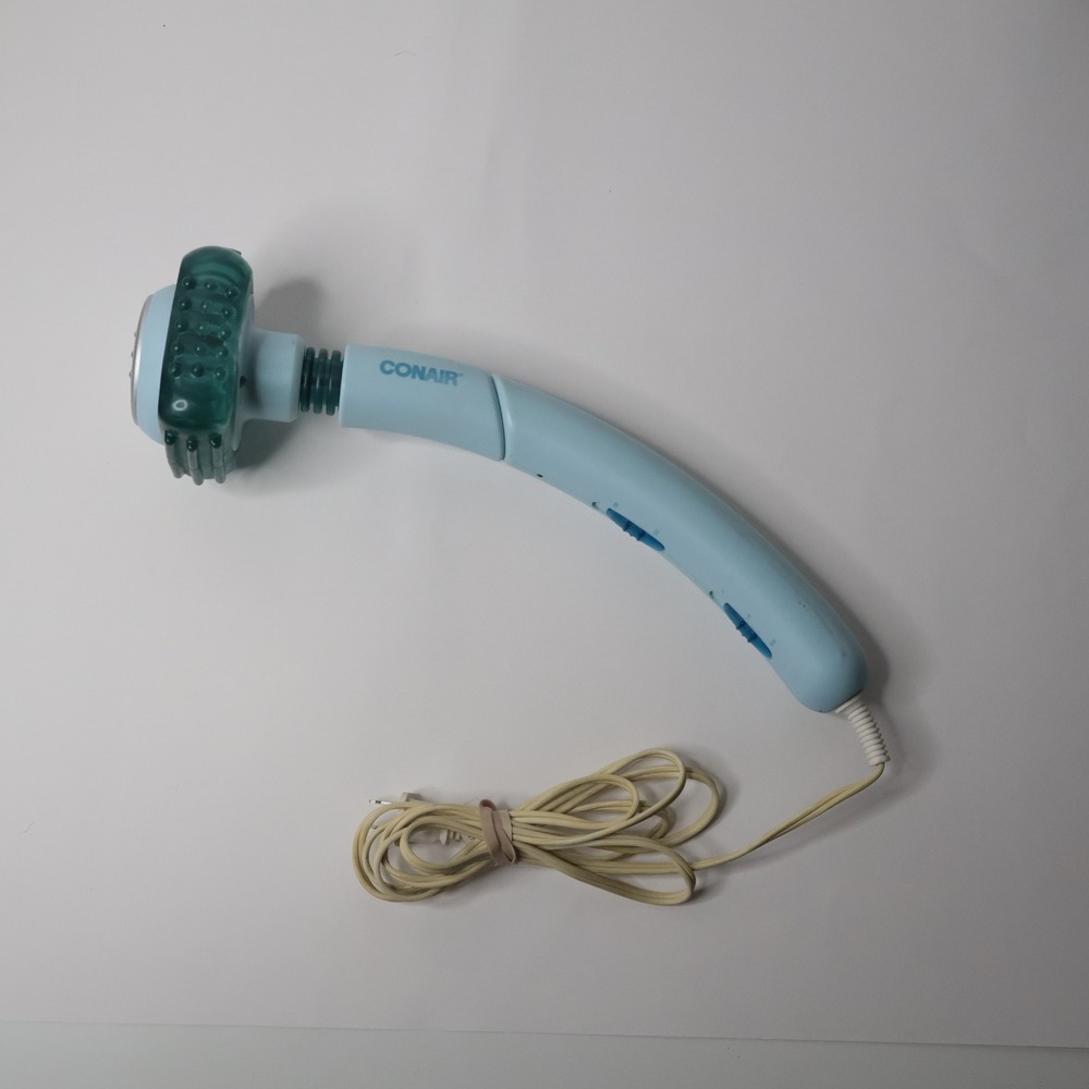 Conair Handheld Vibrating Muscle‎ Massager Wand with Heat Light Blue HM16L Works